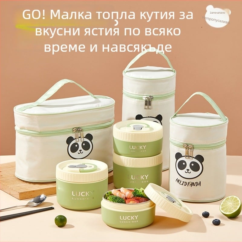 Анимационна кутия за обяд от 316 неръждаема стомана, изолиран бенто кутия за ученици, хранителен клас, японски стил