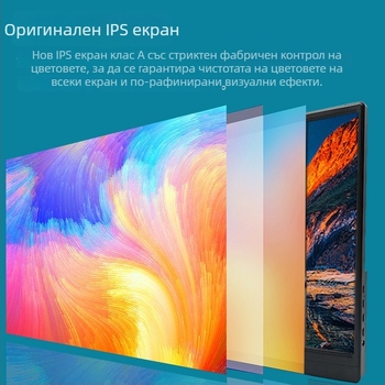 15,6-инчов HDMI преносим монитор за мобилни телефони, компютри, лаптопи, PS4 и Switch