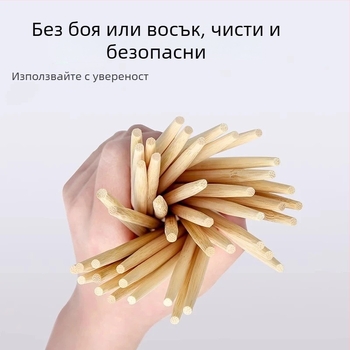 Еднократни бамбукови клечки за хранене – кръгли, удебелени, удобни и хигиенични за доставка, за дома и за бизнес употреба