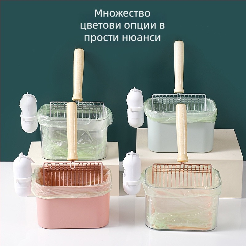 Голяма лопатка за котешки пясък от неръждаема стомана с фини отвори, лопатка за котешки пясък с бентонитова руда