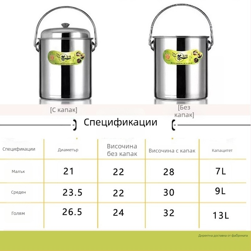 Неръждаема стомана: комплект кофи за чай, дренаж и събиране на вода, кофа за чайни отпадъци и кош за боклук – аксесоари за кунг-фу чай