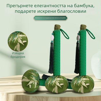 Чук за здраве с бамбукови листа и билков mugwort – масажер за меридиани със сатенено покритие