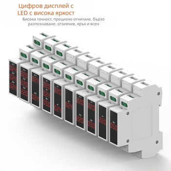 Релсов измерител на напрежение и ток, мини цифров индикатор за променлив ток 220/380V, честотомер