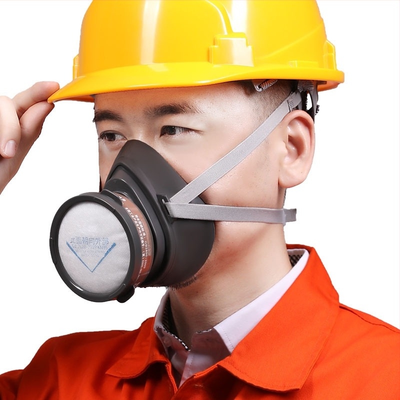 Songgong 2103 газ маска за боядисване и заваряване, полумаска, индустриална гумова маска, защита от прах и вируси