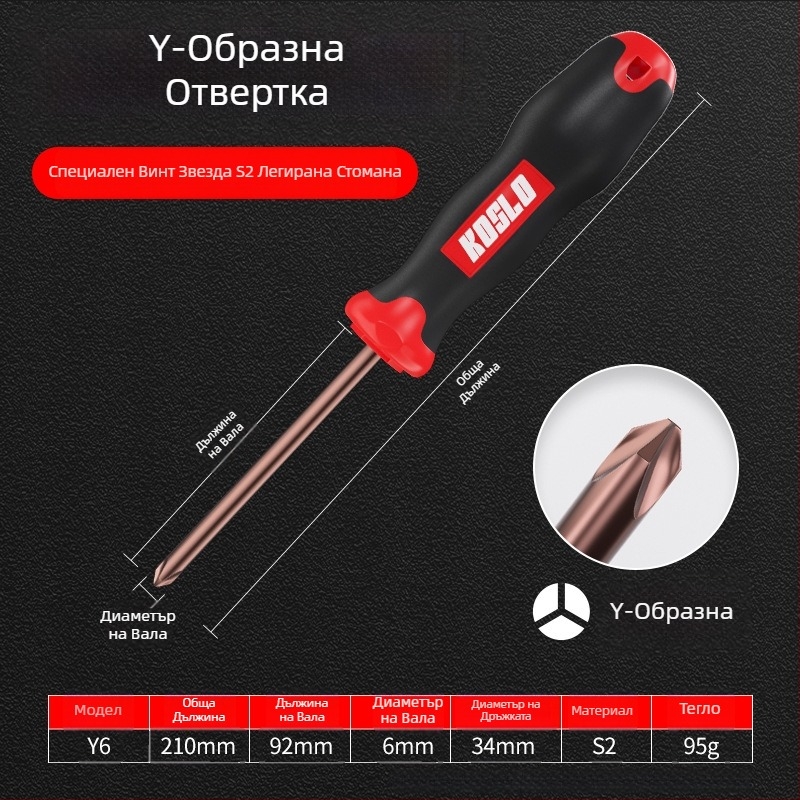Комплект отвертки с нестандартни форми: триъгълни, Y-образни, U-образни, тризъбни и вътрешно триъгълни битове.