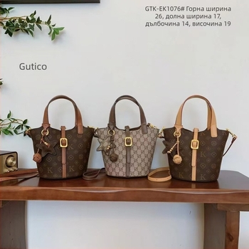 Gutiko Tote чанта с голям капацитет, висящ аксесоар, несесер за червило и презрамка за едно рамо, ежедневна и универсална