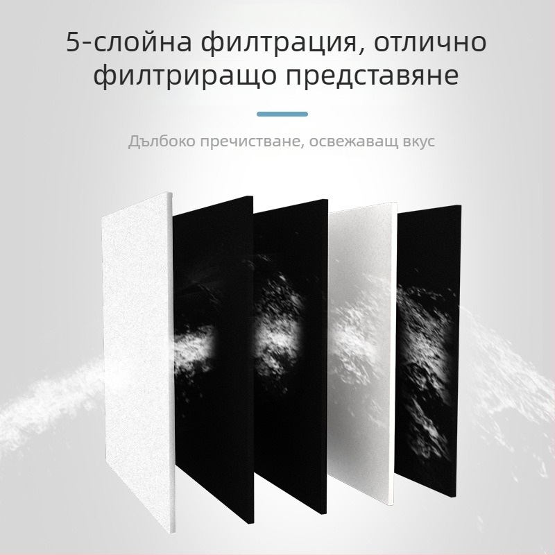 Филтър елемент за пречиствател на вода, 3-портова бърза връзка, петстепенна ултрафилтрация с интегриран PP памучен филтър