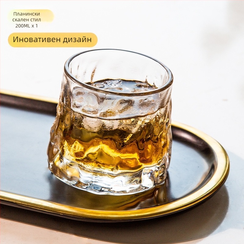 Стъклена чаша за уиски, вино и бира — модерен минималистичен стил, обем 201–300 мл, подарък в кутия