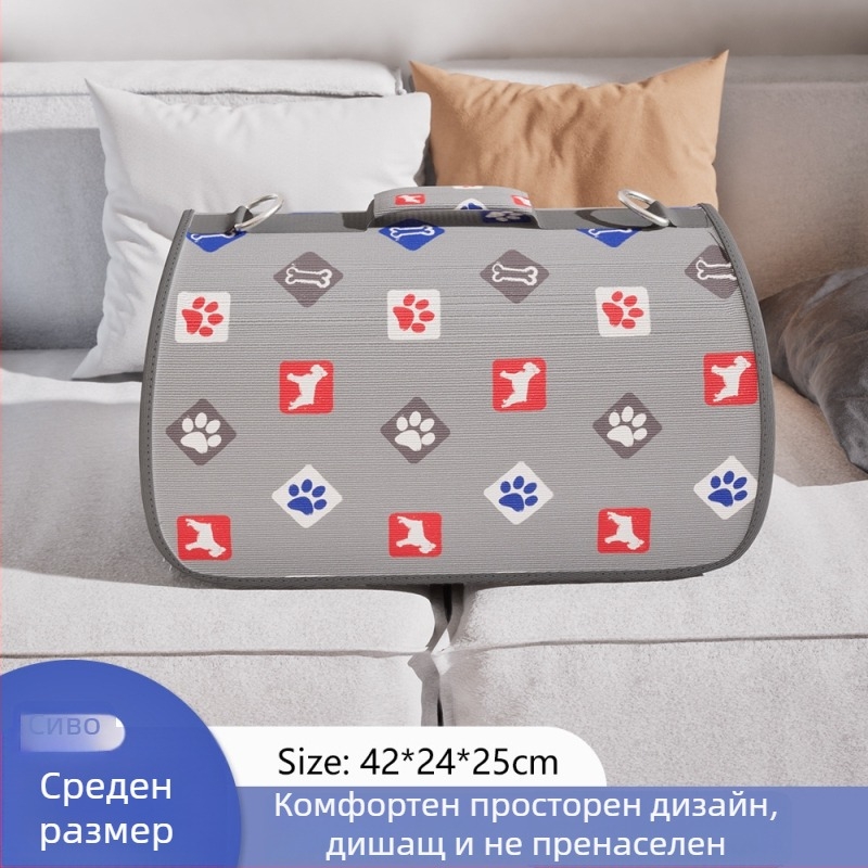 Нейлонова чанта за котки и кучета, преносима дишаща чанта за домашни любимци, с презрамка