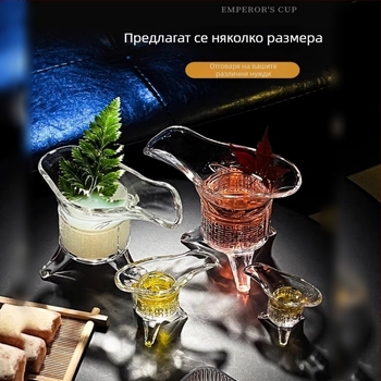 Ретро комплект за ликьор с малки чаши и декантер, антично стъкло за домашна употреба