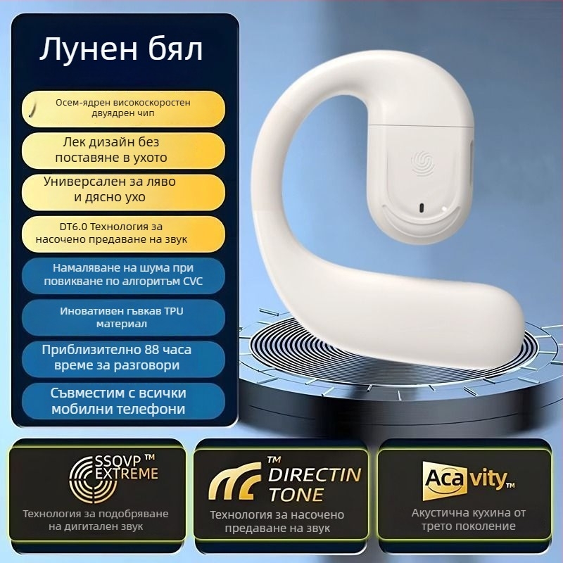 Nothing 2025 Open-Ear безжична Bluetooth слушалка за едно ухо, лява или дясна носене, дълъг живот на батерията, шумозаглушаване