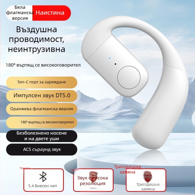 Nothing 2025 Open-Ear безжична Bluetooth слушалка за едно ухо, лява или дясна носене, дълъг живот на батерията, шумозаглушаване