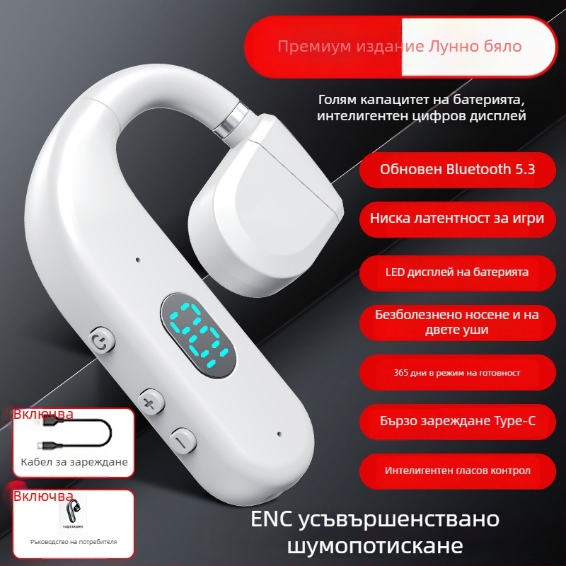 Nothing 2025 Open-Ear безжична Bluetooth слушалка за едно ухо, лява или дясна носене, дълъг живот на батерията, шумозаглушаване