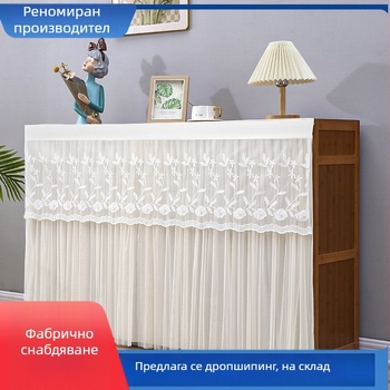 Декоративна завеса за шкафове и рафтове с велкро, без пробиване, дишаща прахозащитна покривка за шкафове, обувки и книги