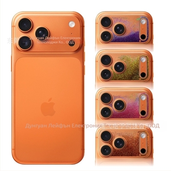 Защитен филм за обектива на iPhone 17 Pro Max с Dynamicsен блясък и база с течен пясък, интегриран протектор