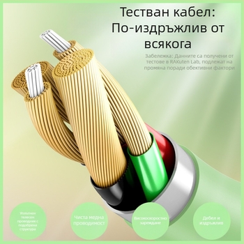 Кабел за зареждане от течен силикон със конектори Lightning, USB-C и Micro USB за бързо зареждане