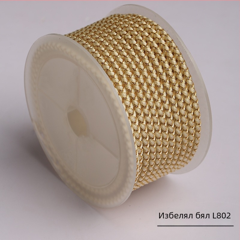Dragon Knot 2025 Нова Dragon Scale плетен конец за гривна, ръчно изплетен, 4.0 mm златист цвят, многоцветен бижутерен конец