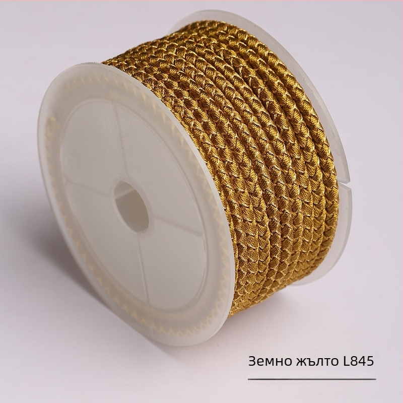Dragon Knot 2025 Нова Dragon Scale плетен конец за гривна, ръчно изплетен, 4.0 mm златист цвят, многоцветен бижутерен конец