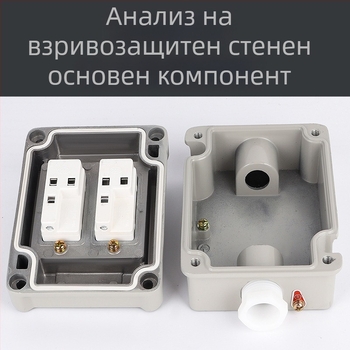Взривозащитен стенен превключвател, 220V/380V, повърхностен монтаж, въртящ се еднополюсен/двуполюсен взривозащитен прекъсвач, индустриален водоустойчив превключвател
