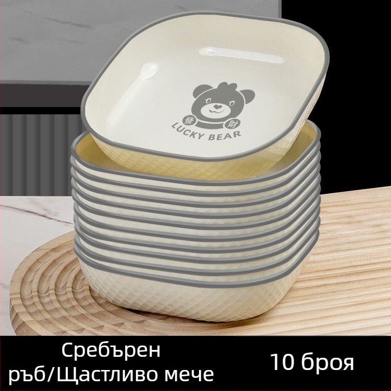 Висококачествен пластмасов поднос за закуски за дома, творческа чиния за плодове и зеленчуци, чиния за хранене с база за изхвърляне на кости