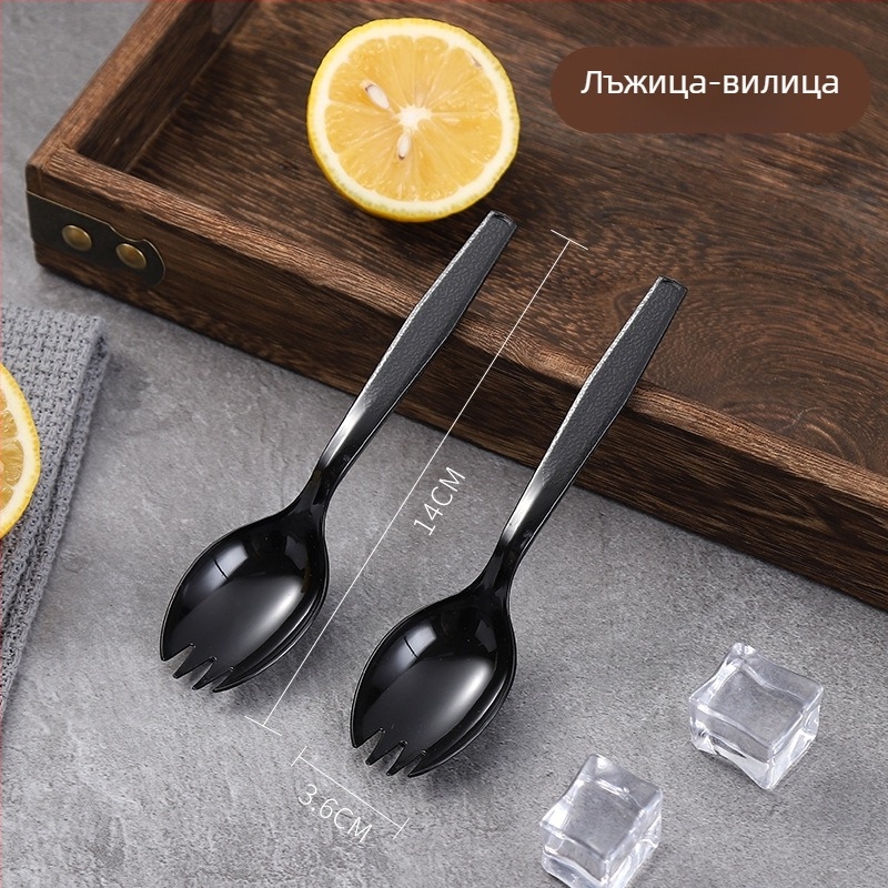 Еднократни пластмасови лъжички, дебелостенни: десертна лъжичка, супена лъжичка, лъжичка за каша, лъжичка за храна за вкъщи, плодова лъжичка
