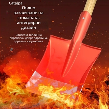 Лопата от манганова стомана за копаене на почва, домашна употреба, снеговалеж и строителство, плоска квадратна лопата за селскостопански и тежки задачи