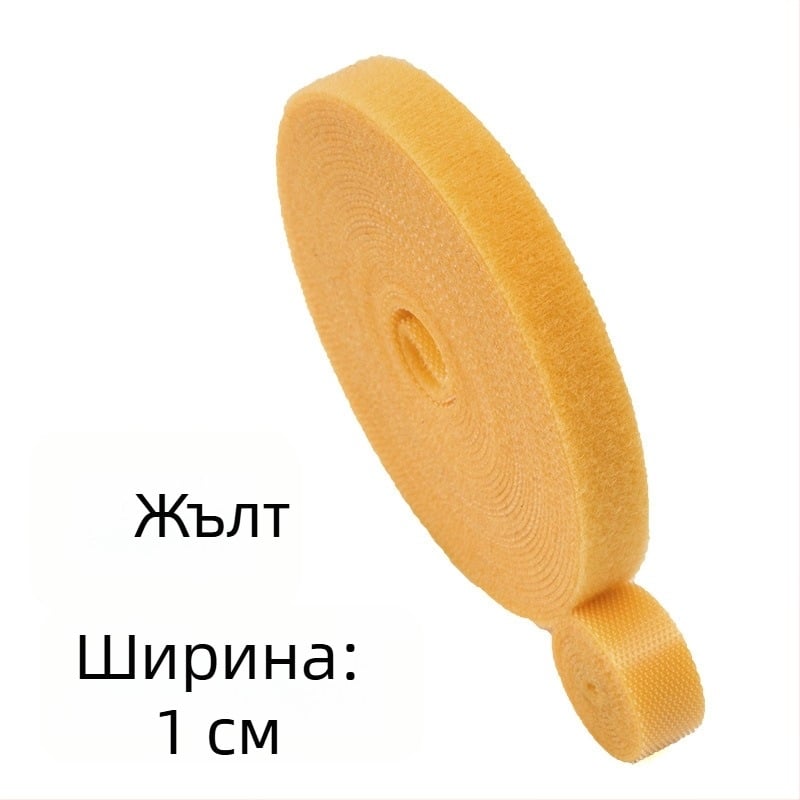 Самозалепваща се двойно-странична велкро лента за кабели, оптични и данни кабели