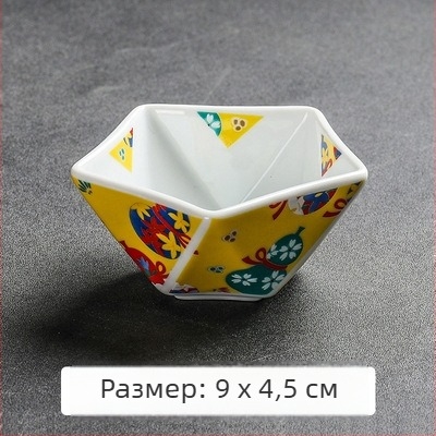 Керамична чиния за предястие и купичка за сос, японска кухня, десертна купичка с форма на звезда, чиния за дим сум, чиния за хайвер