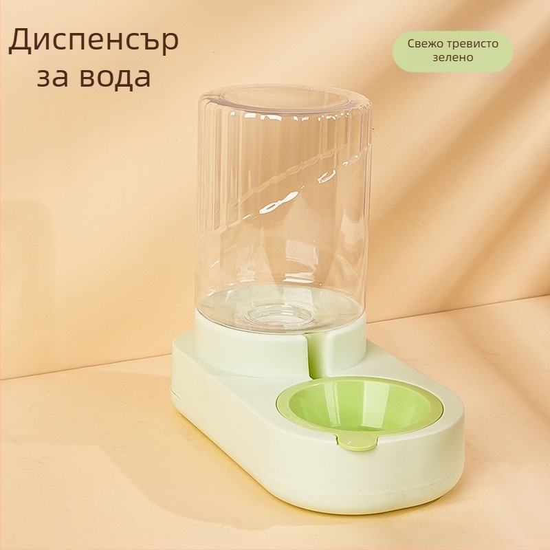 Автоматичен хранилник и поилка за котки и кучета с антихлъзгащи се купи и голям капацитет за храна