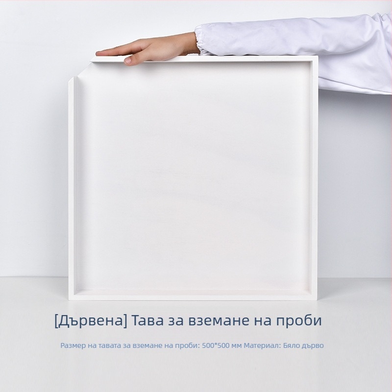 Набор за дегустация на чай с дървена пробна тава и емайлирана чиния
