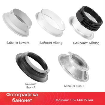 Softbox байонетна скоба за fotografия, съвместима със Shenniu, Jiebao, Zhijie softbox и Zhijie концентратор