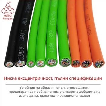 Cat5/Cat6/Cat7 двойно екраниран индустриален Ethernet кабел за машини, устойчив на смущения, маслоустойчив, устойчив на огъване, гъвкав драг чейн