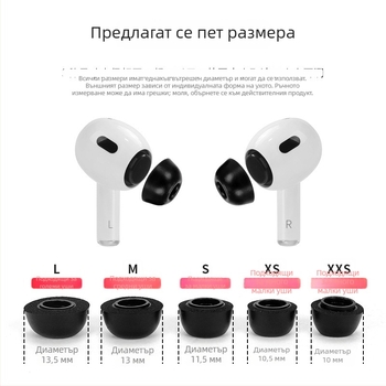 Ушни капачета от паметна пяна за AirPods Pro 3-то поколение, спонжени ушни тапи, инерни ушни тапи