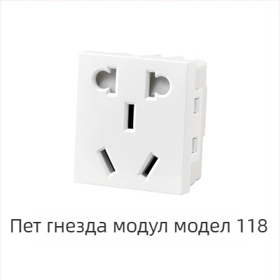 118‑тип модулен стенен скрит панел за превключватели с 1–4 позиции и гнезда за домашна употреба
