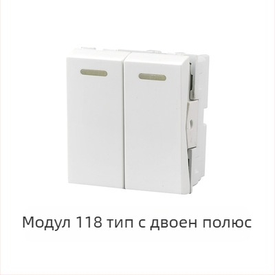 118‑тип модулен стенен скрит панел за превключватели с 1–4 позиции и гнезда за домашна употреба