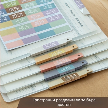 Пластмасова папка A3/A4 с въртящ се клип и прозрачен джоб за страници