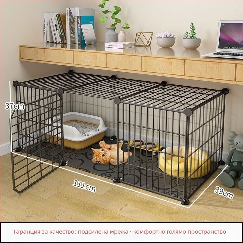 Котешка клетка с тоалетна, DIY вила-стил за вътрешна употреба, три нива, малък котешки дом