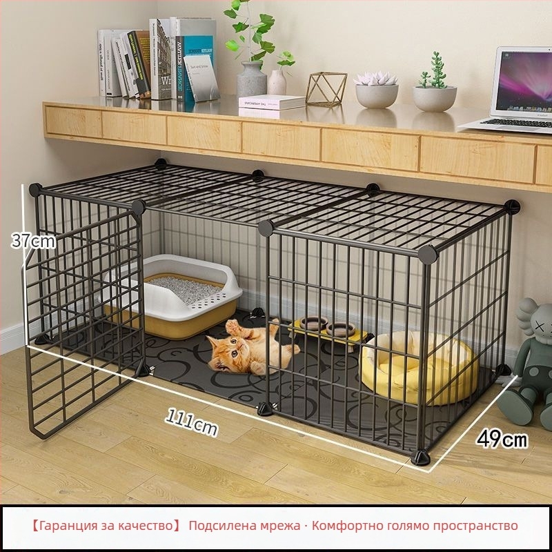 Котешка клетка с тоалетна, DIY вила-стил за вътрешна употреба, три нива, малък котешки дом