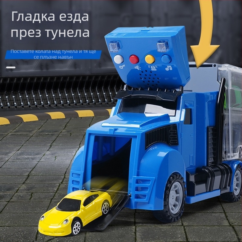 Образователен сплавен модел на инженерна пожарна кола с голям контейнеровоз за съхранение