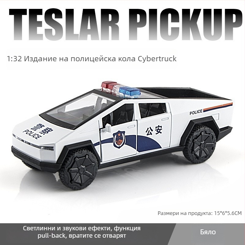 1:24 алуминиев полицейски автомобил за играчки – реалистичен модел за деца