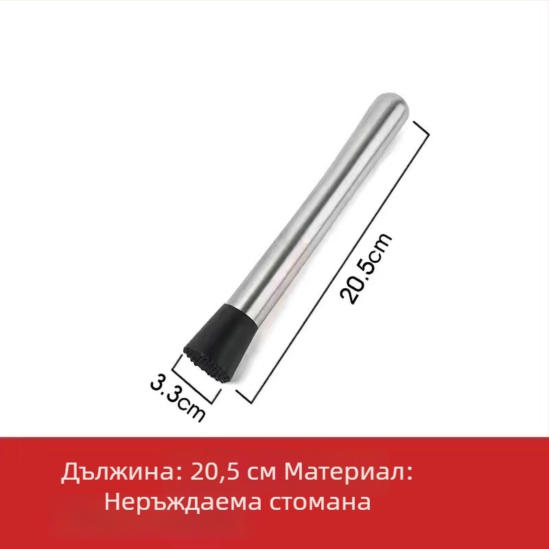 304 неръждаема стомана – инструмент за разбиване на лед за коктейли, електроплатинен разбивател за лед, лимонов чук и коктейлна клечка