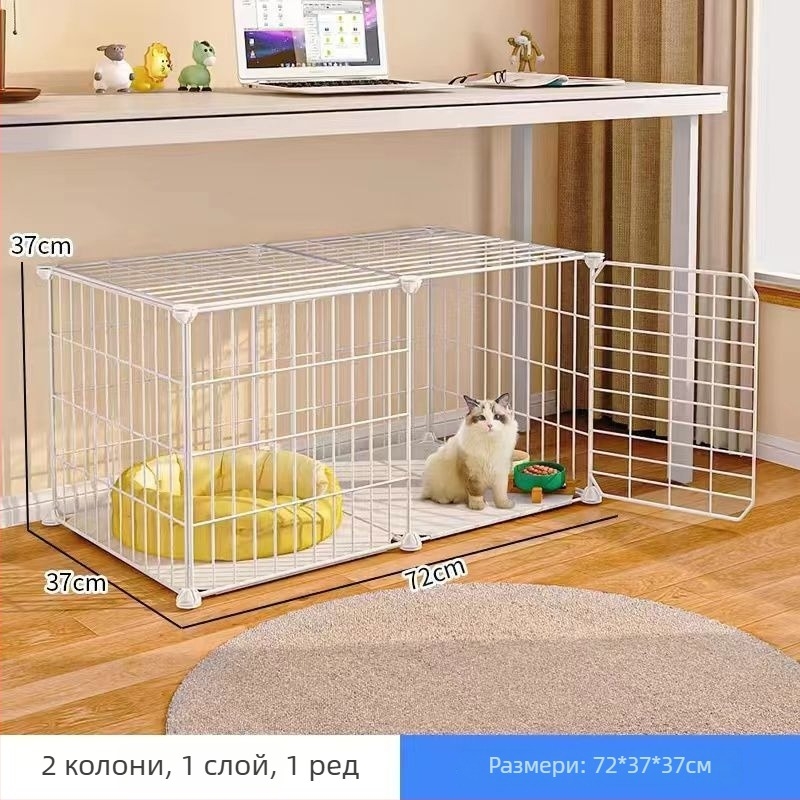 Двуетажна вътрешна котешка къщичка с обширно пространство за котки и малки кучета