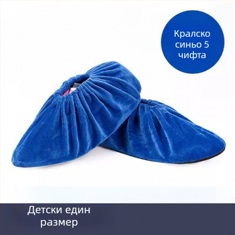 Удебелени противохлъзгащи се покривала за обувки от деним, многократно използваеми, антистатични, прахозащитни, за фабрика и дом