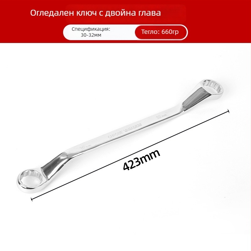 Двоен Plum Blossom ключ за автоподдръжка, ръчен инструмент с огледално покритие, мултифункционален Torx ключ