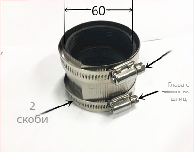 Хомут за тръби от неръждаема стомана DN50/75/100/150 – аксесоари