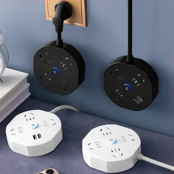 USB мултиразклонител с дълъг кабел за дом и общежитие, компактен и преносим, безопасен