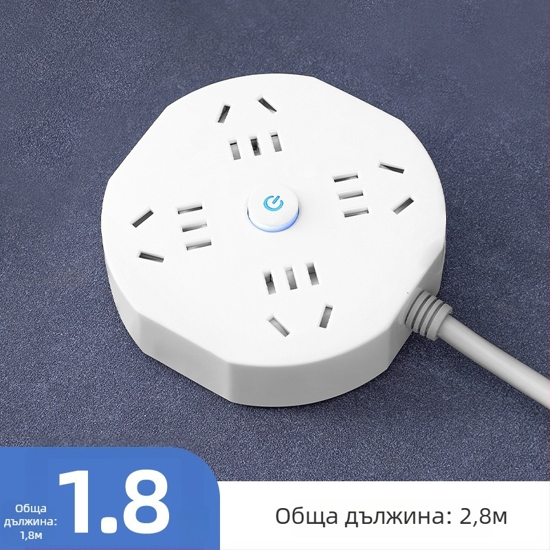 USB мултиразклонител с дълъг кабел за дом и общежитие, компактен и преносим, безопасен