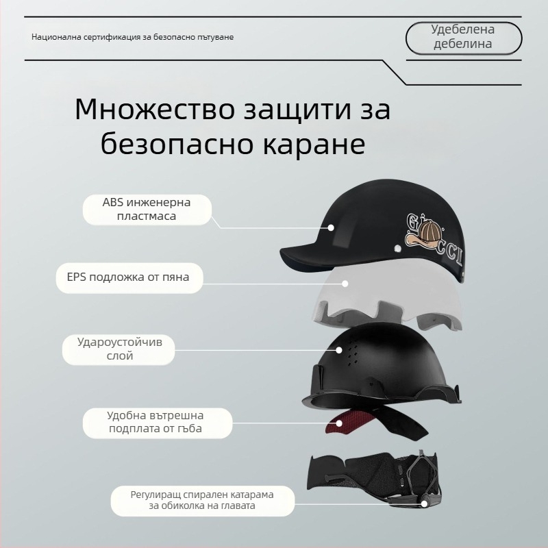 3C сертифициран каска за електрически превозни средства, унисекс половин каска, летна слънцезащитна бейзболна шапка