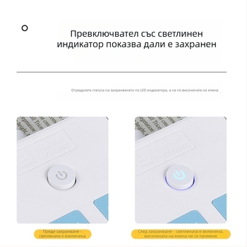 Многофункционално панел за контакти с множество гнезда и дълъг кабел за дома и студентските общежития