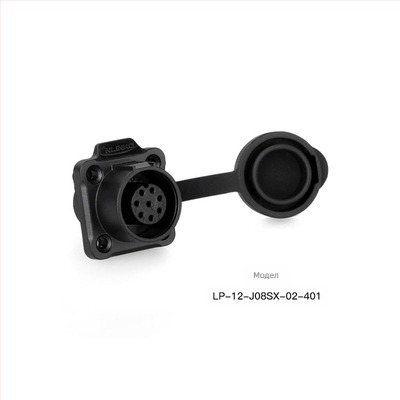 Lingke CNLINKO LP-12 Малък кръгъл конектор за захранване и сигнал, 4 отвора, фланцов панелен монтаж